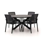 Bellagio Dranera/Fidenza ø126cm dining tuinset 5-delig stapelbaar