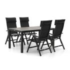 Bellagio Lugo/Fidenza 160cm dining tuinset 5-delig verstelbaar