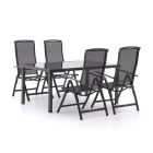 R&S Design Capri/Caluso 160cm dining tuinset 5-delig verstelbaar