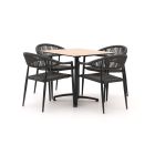 Manifesto Belpasso/Canzo 80cm dining tuinset 5-delig stapelbaar inklapbaar