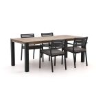 Bellagio Rumo/ROUGH-S 160cm dining tuinset 5-delig stapelbaar