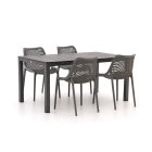 Forza Ripi/Fidenza 160cm dining tuinset 5-delig stapelbaar