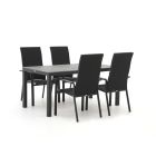 Bellagio Avio/Fidenza 160cm dining tuinset 5-delig stapelbaar