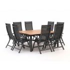 Bellagio Trappeto/Linosa 160x160cm dining tuinset 9-delig verstelbaar
