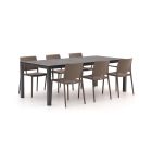 Forza Sile/Fidenza 220cm dining tuinset 7-delig stapelbaar