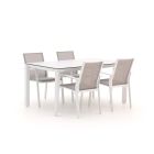 Bernstein Amberg/Veneto 160cm dining tuinset 5-delig  stapelbaar