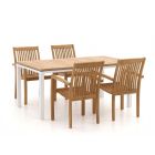 Sunyard Jakarta/Linosa 180cm dining tuinset 5-delig stapelbaar