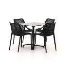 Forza Ripi/Canzo 80cm dining tuinset 5-delig stapelbaar inklapbaar