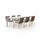 Bellagio Caronia/Sestino 220cm dining tuinset 7-delig stapelbaar
