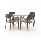 Bellagio Cino/Sora ø 90cm dining tuinset 5-delig stapelbaar