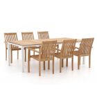 Sunyard Jakarta/Linosa 240cm dining tuinset 7-delig stapelbaar