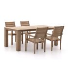 ROUGH-S/ROUGH-X 200cm dining tuinset 5-delig stapelbaar