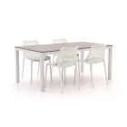 Forza Ripi/Fidenza 183cm dining tuinset 5-delig stapelbaar