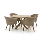Intenso Tropea/ROUGH-Y ø 120cm dining tuinset 5-delig