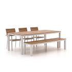 Bellagio Fidenza 220cm dining tuinset met bank 5-delig stapelbaar