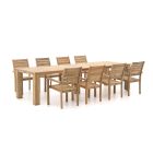 ROUGH-S/ROUGH-X 320cm dining tuinset 9-delig stapelbaar