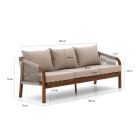 Bellagio Perzano lounge tuinbank 3-zits 188cm