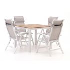Bellagio Lugo/Fidenza 90cm dining tuinset 5-delig  verstelbaar