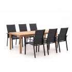 Bellagio Albinea/Liverpool 210cm dining tuinset 7-delig stapelbaar