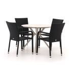 Forza Fossano/Sora ø 90cm dining tuinset 5-delig stapelbaar