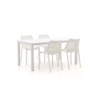 Forza Ripi/Menzano 160cm dining tuinset 5-delig stapelbaar