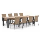 Manifesto Villongo/ROUGH-S 300cm dining tuinset 9-delig stapelbaar