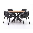 Forza Narni/Fidenza ø126cm dining tuinset 5-delig stapelbaar