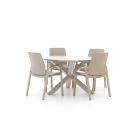 Hartman Flow/Lodola ø 130cm dining tuinset 5-delig