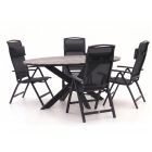Forza Capri/Fidenza ovaal 180cm dining tuinset 5-delig verstelbaar