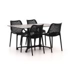 Forza Ripi/Canzo 140cm dining tuinset 5-delig stapelbaar inklapbaar