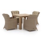 Intenso Milano/ROUGH-X 100cm dining tuinset 5-delig