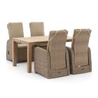 Intenso Umbria/ROUGH-S 160cm dining tuinset 5-delig verstelbaar