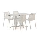 Forza Ripi/Canzo 140cm dining tuinset 5-delig stapelbaar inklapbaar