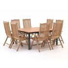 Sunyard Veronica/Linosa 160x160cm dining tuinset 9-delig verstelbaar
