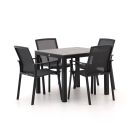 Bellagio Dranera/Fidenza 90cm dining tuinset 5-delig stapelbaar