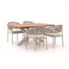 Bellagio Panaro/Induno Deens Ovaal 180cm dining tuinset 5-delig stapelbaar
