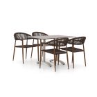 Manifesto Belpasso/Lisio 120cm dining tuinset 5-delig stapelbaar