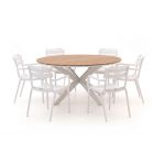 Forza Vico/Fidenza ø149cm dining tuinset 7-delig stapelbaar