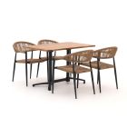 Manifesto Belpasso/Canzo 120cm dining tuinset 5-delig stapelbaar
