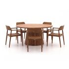 Bellagio Balba/Santa Severina ø150cm dining tuinset 6-delig stapelbaar