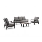 Tierra Outdoor Musone stoel-bank loungeset 4-delig 5-zits verstelbaar