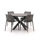 Forza Ripi/Fidenza ø126cm dining tuinset 5-delig stapelbaar