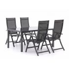 Bellagio Trappeto/Caluso 160cm dining tuinset 5-delig verstelbaar