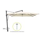 Glatz Sombrano S+ Easy zweefparasol 300x300cm