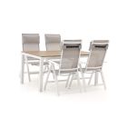Bellagio Avenza/Fidenza 160cm dining tuinset 5-delig verstelbaar