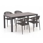 Manifesto Belpasso/Menzano 160cm dining tuinset 5-delig stapelbaar