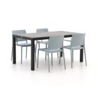 Forza Sile/Fidenza 160cm dining tuinset 5-delig stapelbaar