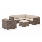 ROUGH-C hoek loungeset 5-delig 6-zits