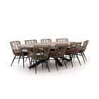 Intenso Asti/Rough-Y Ellips 280cm dining tuinset 9-delig