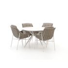 Manifesto Novara/Sora ø127cm dining tuinset 5-delig